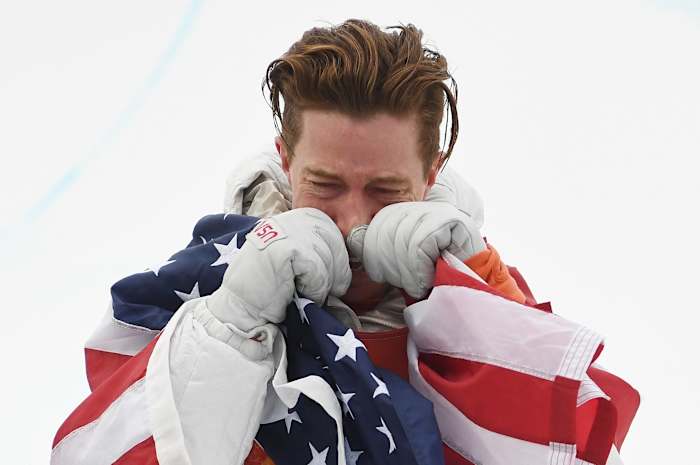 Shawn White Gold Medal American Flag